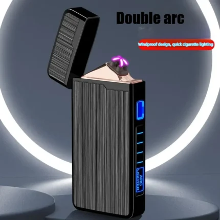 Dual-Arc Plasma Lighter – USB Rechargeable Windproof Flameless Lighter