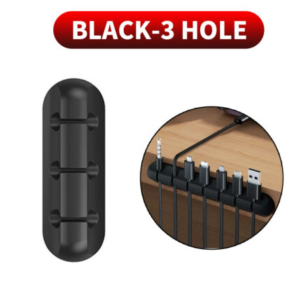 Desk Cable Organizer – Multi-Slot Adhesive Cord Holder for Chargers & USB Cables